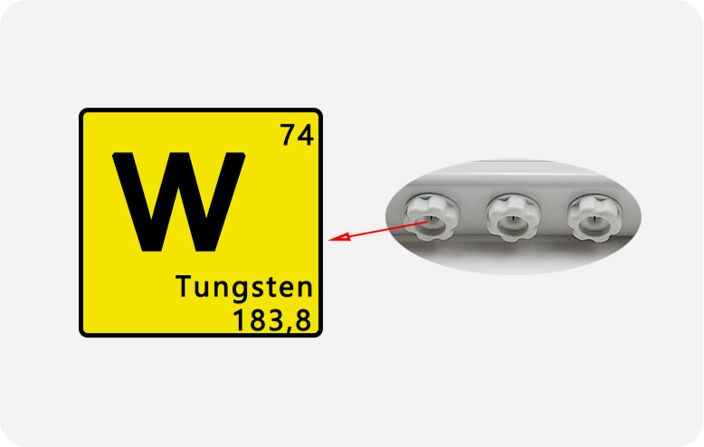 放电极采用钨制成
